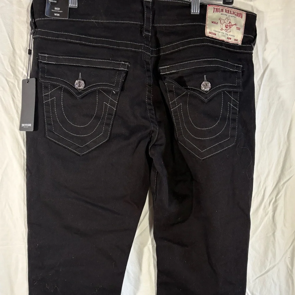 True Religion Men's Black Slim Jeans